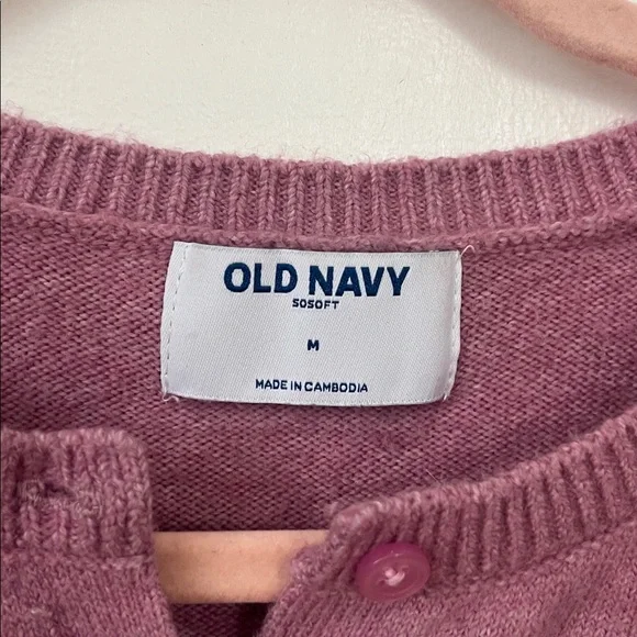 OLD NAVY pink cardigan size M - Picture 2 of 4
